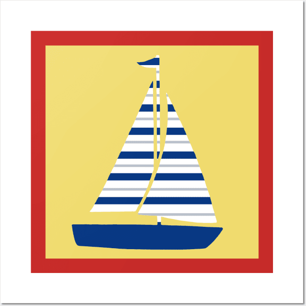 Sunny Sailboat Wall Art by SpeareCreations